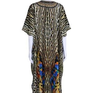 Animal Print Kaftan-Leopard Print Kaftan Dress New